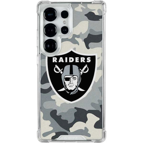 NFL Las Vegas Raiders Camo Galaxy S26 Ultra Clear Case