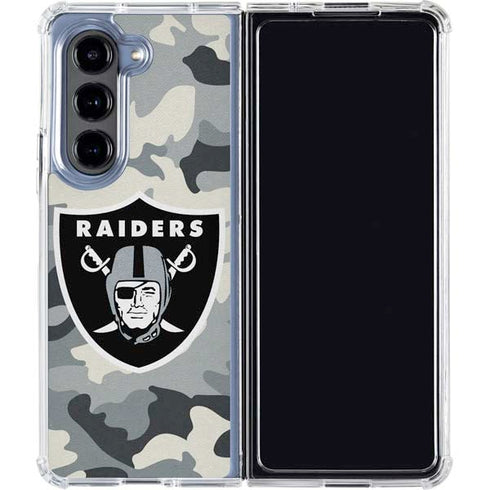 NFL Las Vegas Raiders Camo Galaxy Z Fold5 5G Clear Case