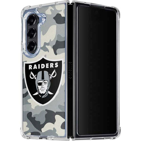 NFL Las Vegas Raiders Camo Galaxy Z Fold5 5G Clear Case