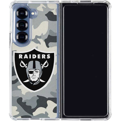 NFL Las Vegas Raiders Camo Galaxy Z Fold6 Clear Case