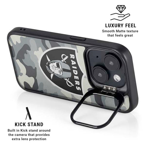 NFL Las Vegas Raiders Camo iPhone 14 Kickstand Case