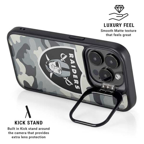 NFL Las Vegas Raiders Camo iPhone 14 Pro Max Kickstand Case