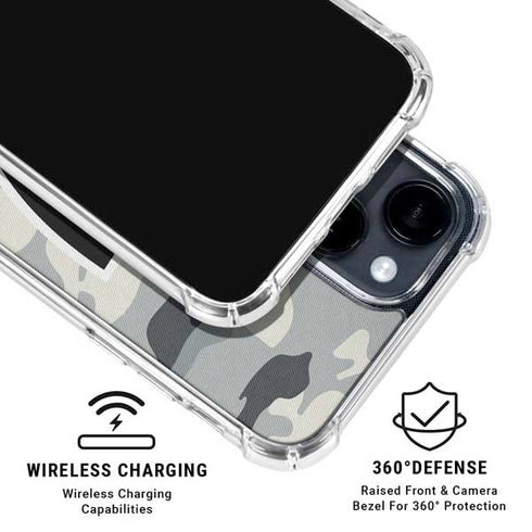 NFL Las Vegas Raiders Camo iPhone 15 Clear Case