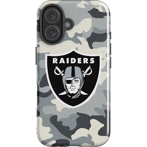 NFL Las Vegas Raiders Camo iPhone 16 Plus Impact Case