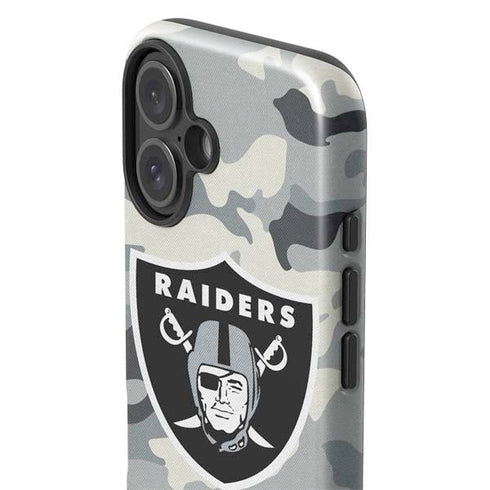 NFL Las Vegas Raiders Camo iPhone 16 Plus Impact Case