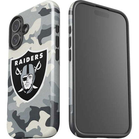 NFL Las Vegas Raiders Camo iPhone 16 Plus Impact Case