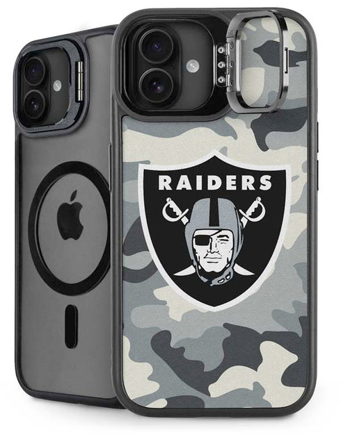 NFL Las Vegas Raiders Camo iPhone 16 Plus Kickstand Case