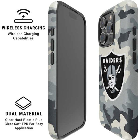 NFL Las Vegas Raiders Camo iPhone 16 Pro Magsafe Impact Case