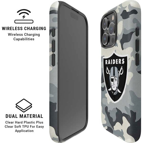 NFL Las Vegas Raiders Camo iPhone 16 Pro Max Magsafe Impact Case