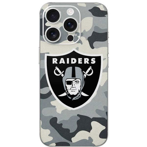 NFL Las Vegas Raiders Camo iPhone 16 Pro Skin