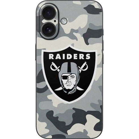 NFL Las Vegas Raiders Camo iPhone 16 Skin