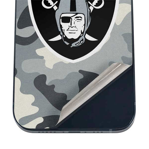 NFL Las Vegas Raiders Camo iPhone 16 Skin