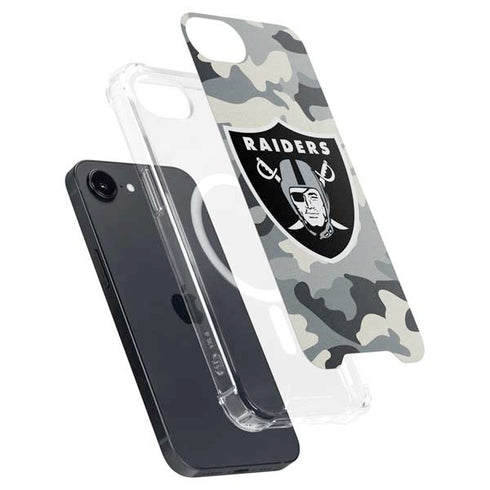 NFL Las Vegas Raiders Camo iPhone 16e MagSafe Case