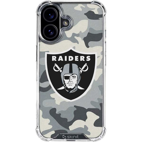 NFL Las Vegas Raiders Camo iPhone 17 Clear Case