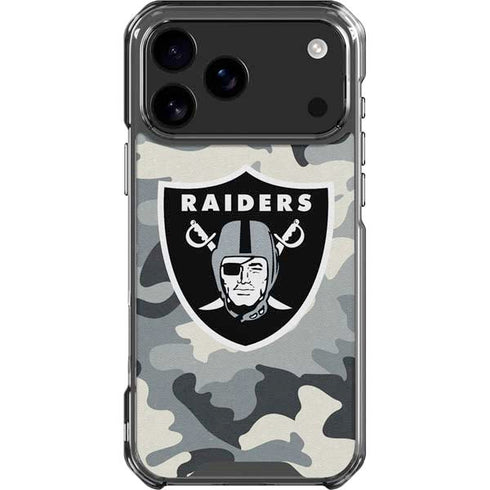 NFL Las Vegas Raiders Camo iPhone 18 Pro Max Clear Case