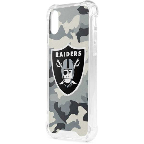 NFL Las Vegas Raiders Camo iPhone XS Clear Case
