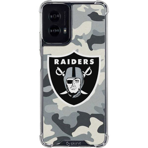 NFL Las Vegas Raiders Camo Moto G Power 5G (2024) Clear Case
