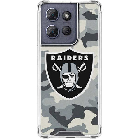 NFL Las Vegas Raiders Camo Moto G Power 5G (2025) Clear Case