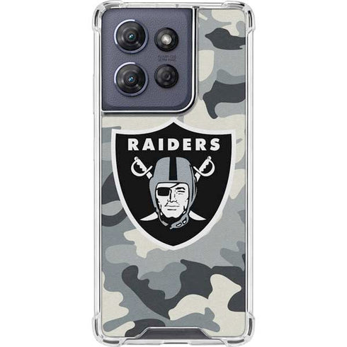 NFL Las Vegas Raiders Camo Moto G Stylus 5G (2025) Clear Case