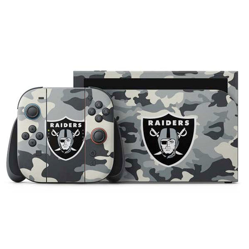 NFL Las Vegas Raiders Camo Nintendo Skins