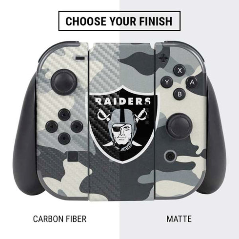NFL Las Vegas Raiders Camo Nintendo Switch Bundle Skin