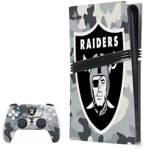 NFL Las Vegas Raiders Camo PS5 Pro Bundle Skin