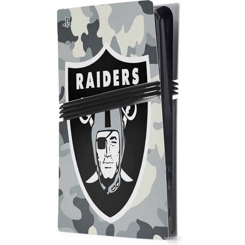 NFL Las Vegas Raiders Camo PS5 Pro Console Skin
