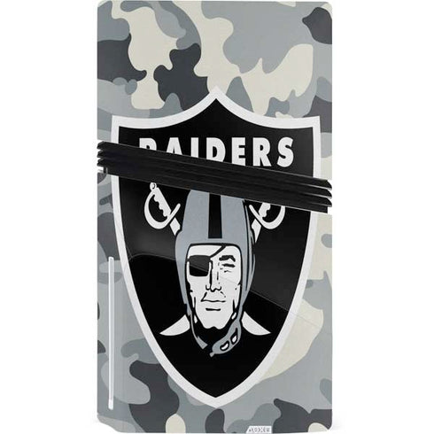 NFL Las Vegas Raiders Camo PS5 Pro Disk Console Skin