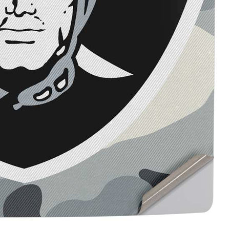 NFL Las Vegas Raiders Camo PS5 Pro Disk Console Skin