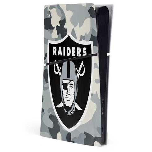 NFL Las Vegas Raiders Camo PS5 Slim Digital Edition Console Skin