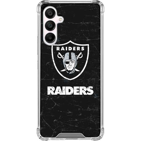 NFL Las Vegas Raiders Distressed Galaxy A16 5G Clear Case