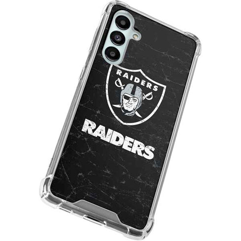 NFL Las Vegas Raiders Distressed Galaxy A16 5G Clear Case