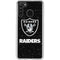 NFL Las Vegas Raiders Distressed Galaxy A21 Clear Case