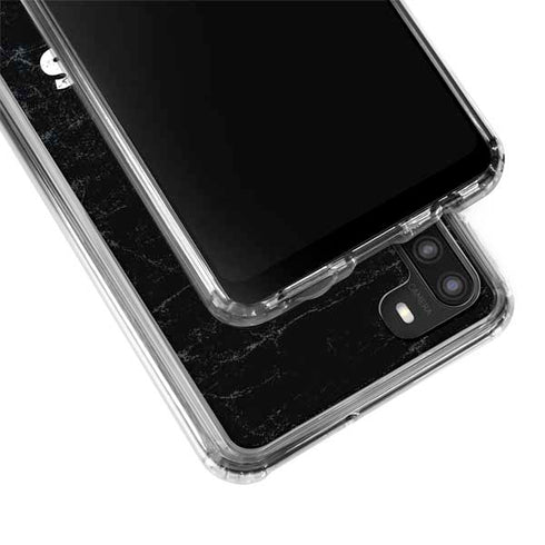NFL Las Vegas Raiders Distressed Galaxy A21 Clear Case