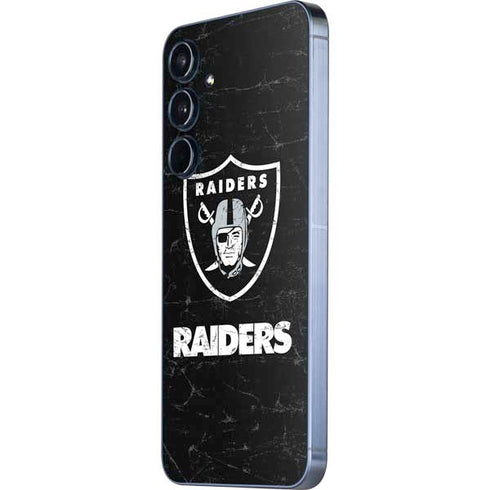 NFL Las Vegas Raiders Distressed Galaxy A35 5G Skin