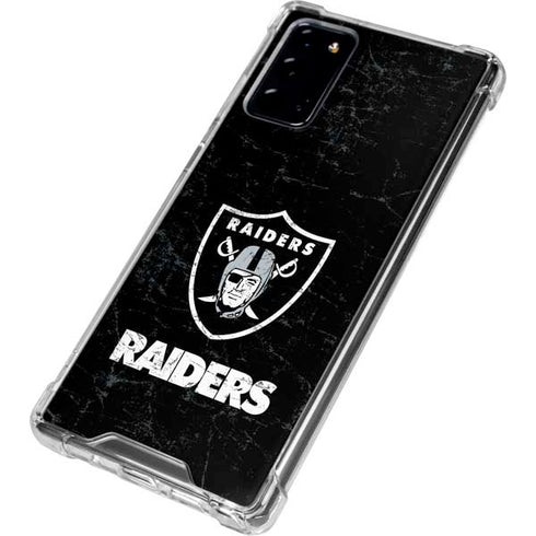 NFL Las Vegas Raiders Distressed Galaxy Note20 5G Clear Case