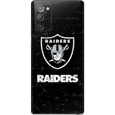 NFL Las Vegas Raiders Distressed Galaxy Note20 5G Skin
