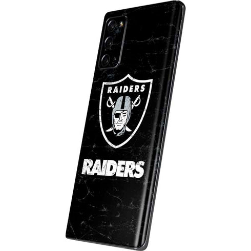 NFL Las Vegas Raiders Distressed Galaxy Note20 5G Skin
