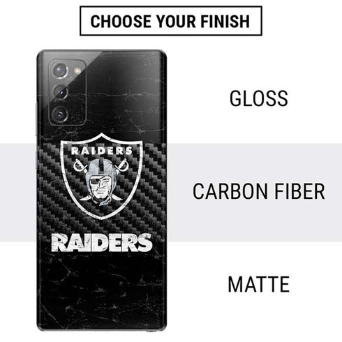 NFL Las Vegas Raiders Distressed Galaxy Note20 5G Skin