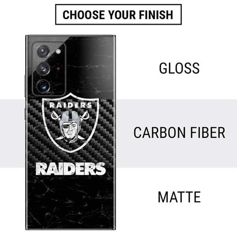 NFL Las Vegas Raiders Distressed Galaxy Note20 Ultra 5G Skin