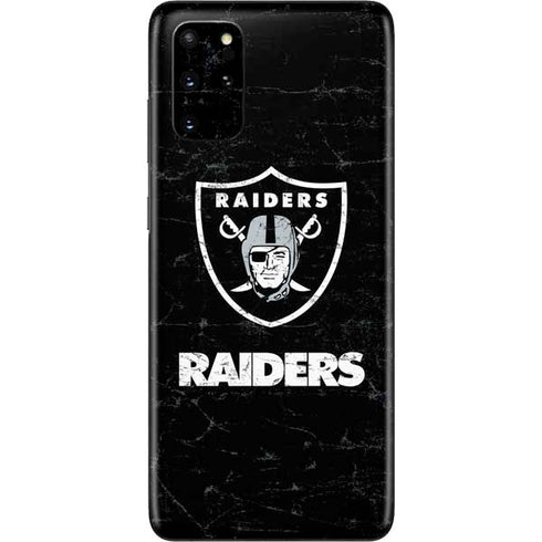 NFL Las Vegas Raiders Distressed Galaxy S20 Plus Skin