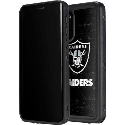 NFL Las Vegas Raiders Distressed Galaxy S20 Plus Waterproof Case