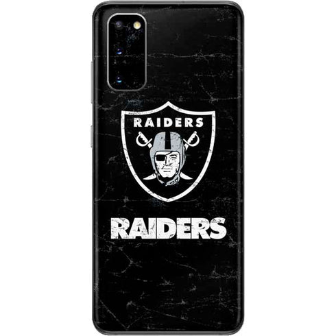 NFL Las Vegas Raiders Distressed Galaxy S20 Skin