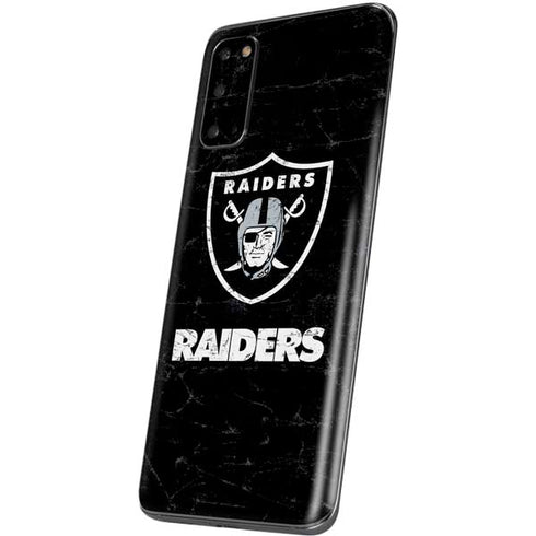 NFL Las Vegas Raiders Distressed Galaxy S20 Skin