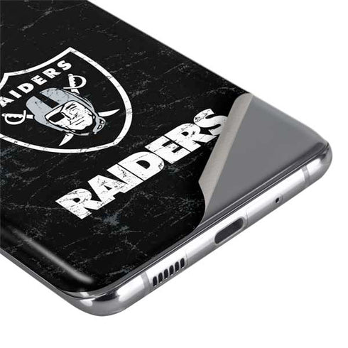 NFL Las Vegas Raiders Distressed Galaxy S20 Ultra 5G Skin