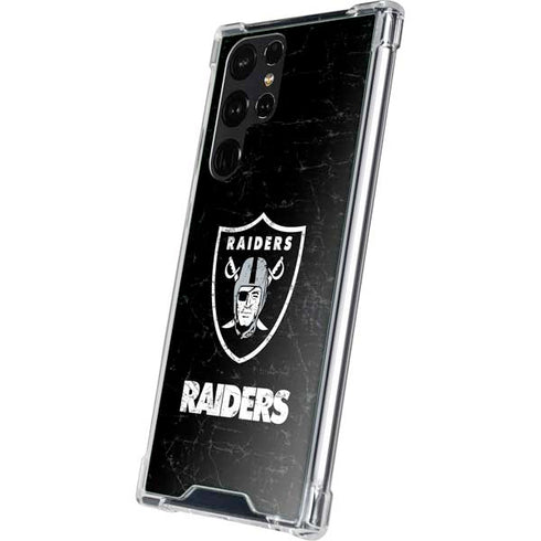 NFL Las Vegas Raiders Distressed Galaxy S23 Ultra Clear Case