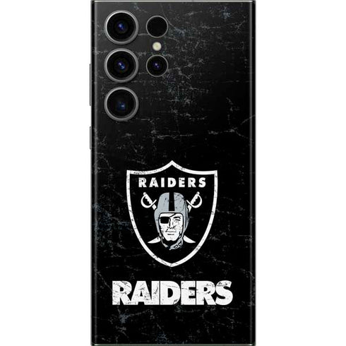 NFL Las Vegas Raiders Distressed Galaxy Skins