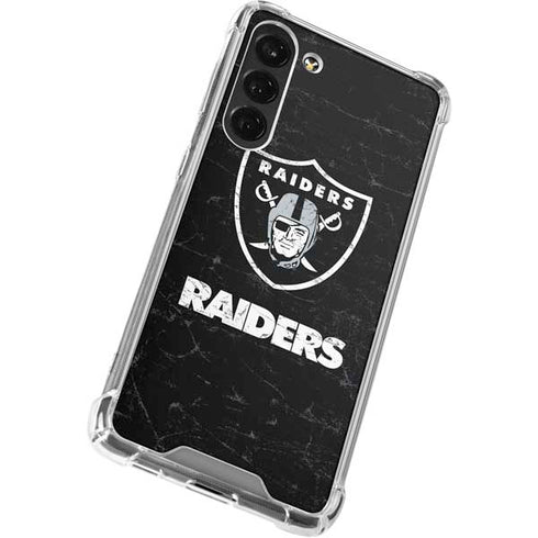 NFL Las Vegas Raiders Distressed Galaxy S24 FE Clear Case