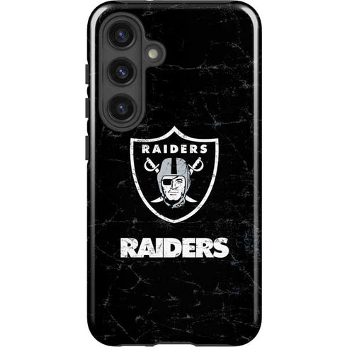 NFL Las Vegas Raiders Distressed Galaxy S25 Impact Case