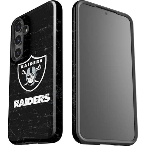 NFL Las Vegas Raiders Distressed Galaxy S25 Plus Impact Case